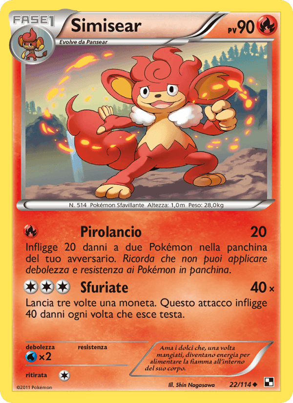 Simisear, carta 22 di Nero e Bianco