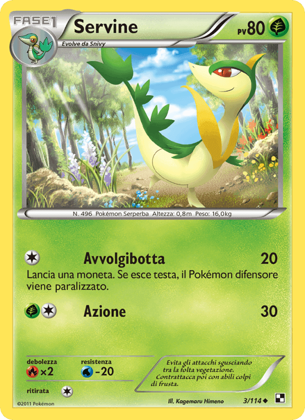 Servine, carta 3 di Nero e Bianco