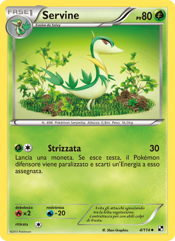 Servine, carta 4 de Nero e Bianco