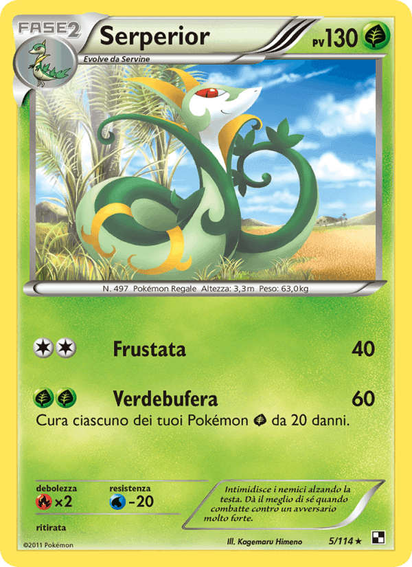 Serperior, carta 5 di Nero e Bianco