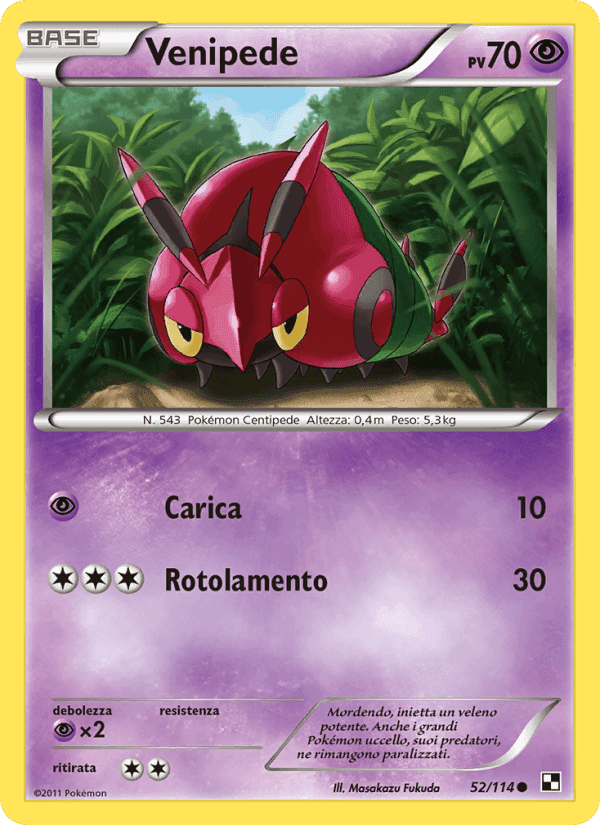 Venipede, carta 52 di Nero e Bianco
