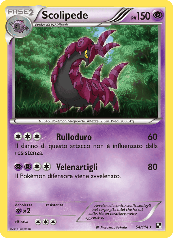 Scolipede, carta 54 di Nero e Bianco