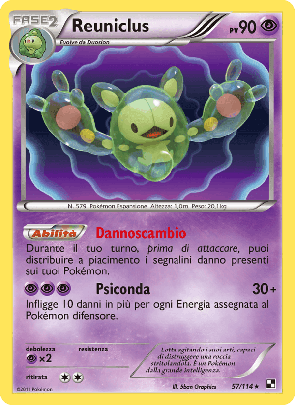 Reuniclus, carta 57 di Nero e Bianco