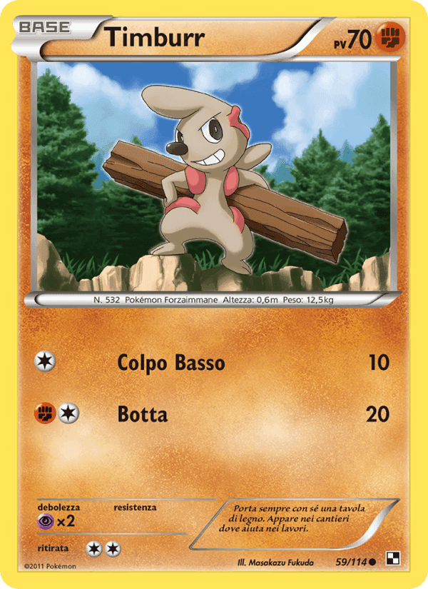 Timburr, carte 59 de Nero e Bianco