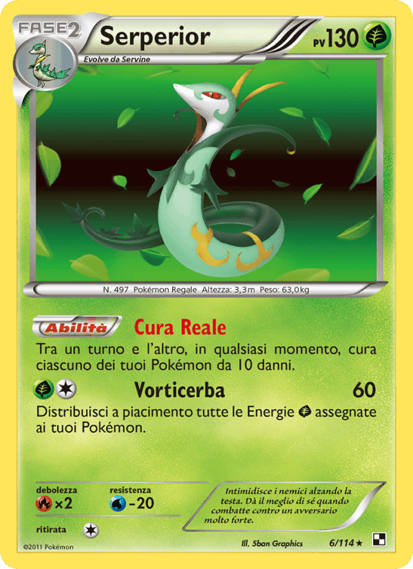 Serperior, carta 6 di Nero e Bianco