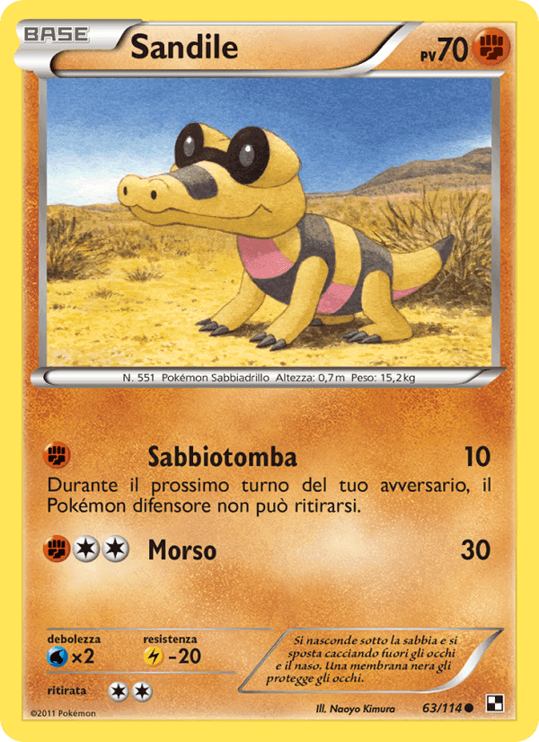 Sandile, carta 63 di Nero e Bianco