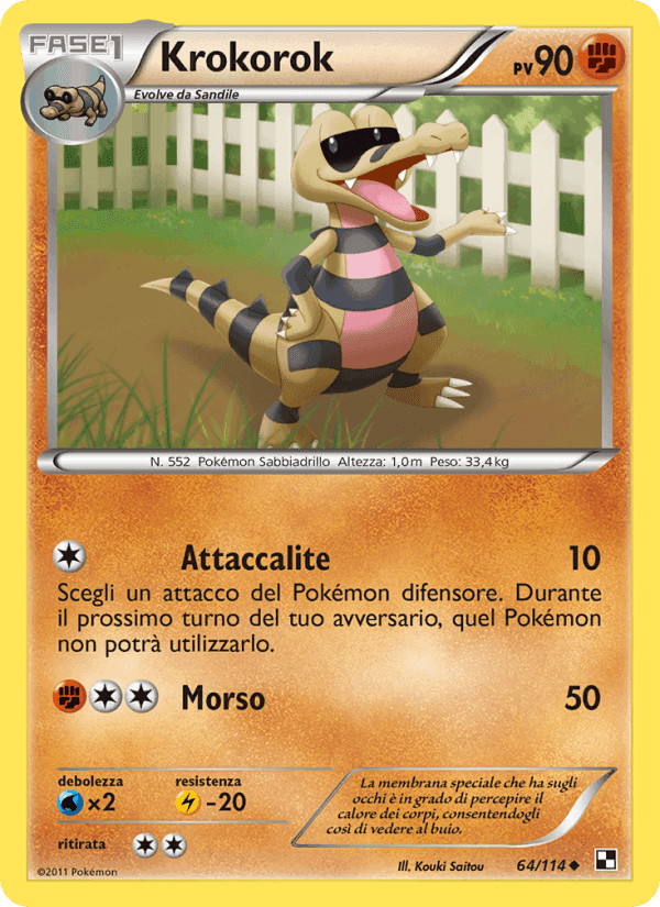 Krokorok, carta 64 di Nero e Bianco