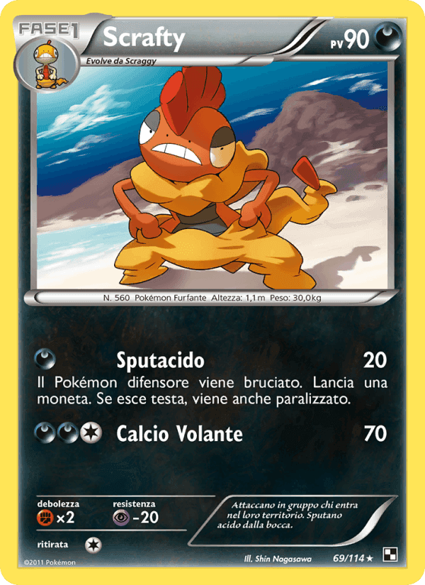 Scrafty, carte 69 de Nero e Bianco