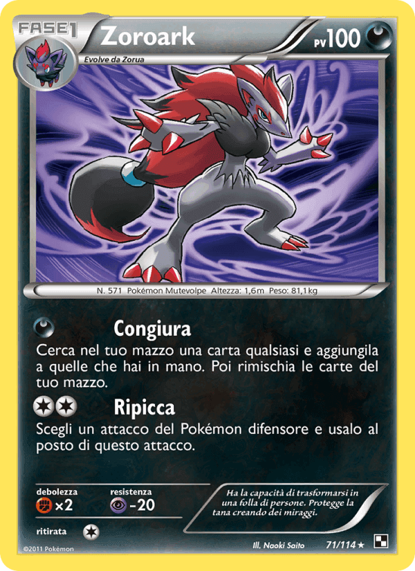 Zoroark, carta 71 di Nero e Bianco
