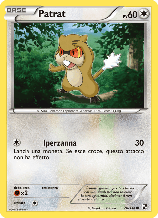 Patrat, carta 78 di Nero e Bianco