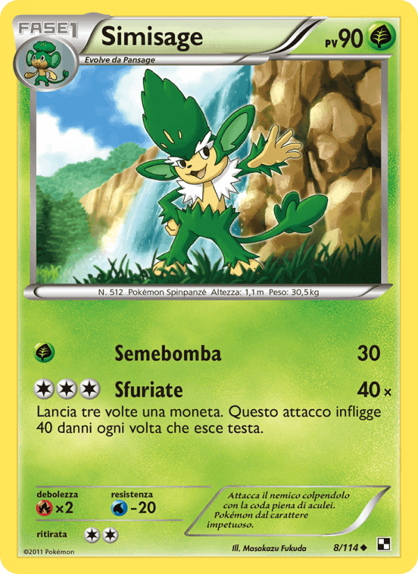 Simisage, carte 8 de Nero e Bianco