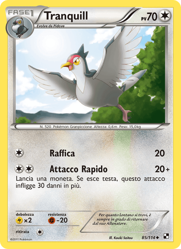 Tranquill, carta 85 di Nero e Bianco