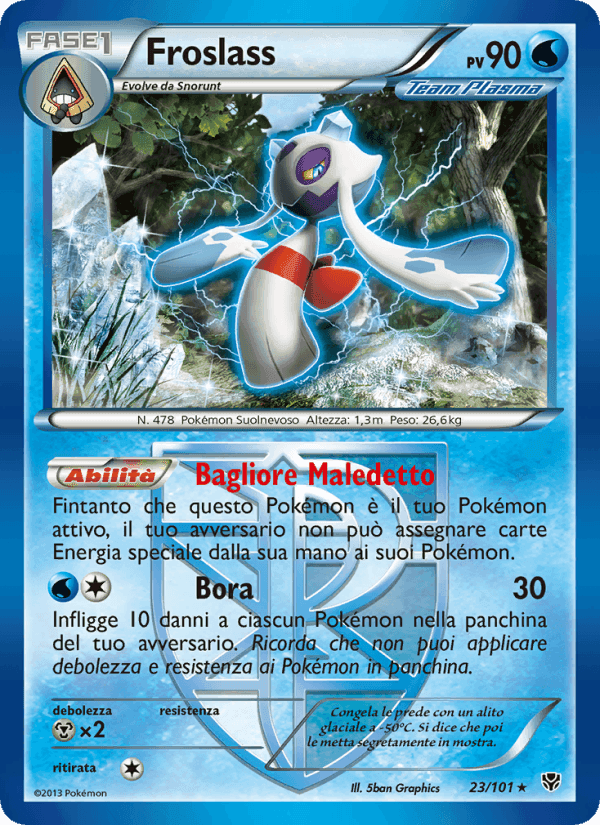 Froslass, carta 23 di Esplosione Plasma
