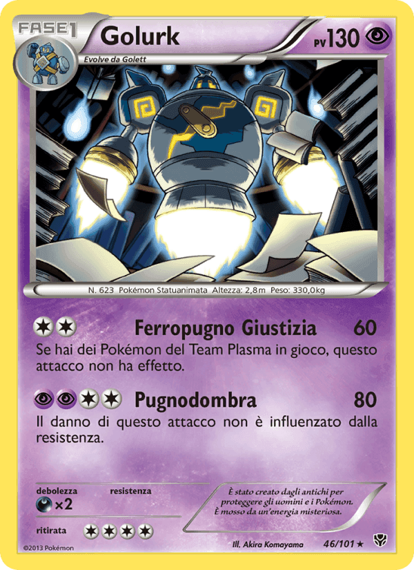 Golurk, carta 46 di Esplosione Plasma