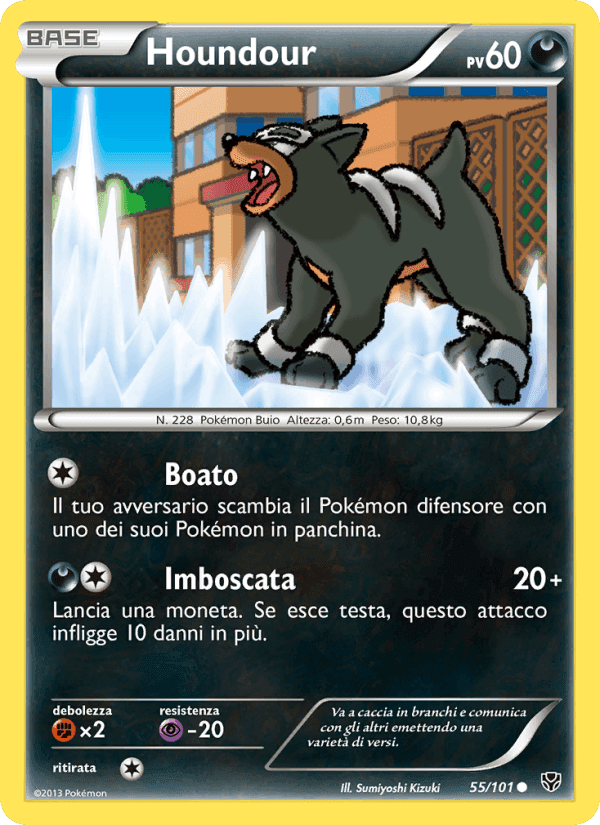 Houndour, carta 55 de Esplosione Plasma