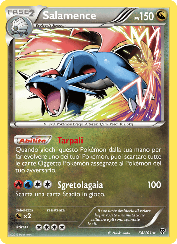 Salamence, carta 64 di Esplosione Plasma