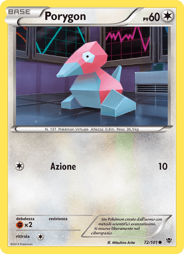 Porygon, carta 72 di Esplosione Plasma