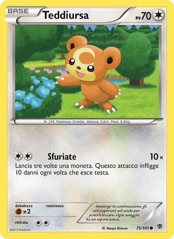 Teddiursa, card 75 from Esplosione Plasma