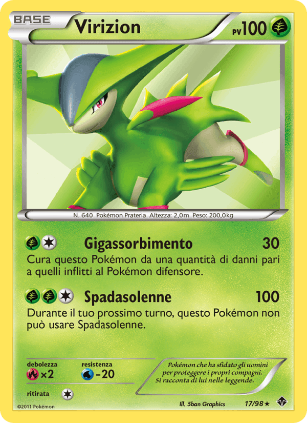 Virizion, carta 17 di Nuove Forze