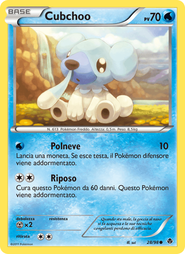 Cubchoo, carta 28 di Nuove Forze