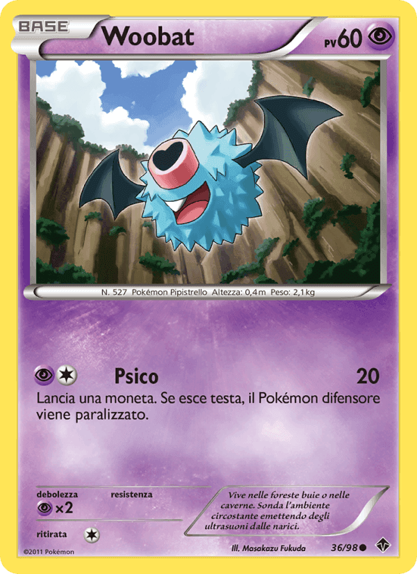 Woobat, carta 36 di Nuove Forze