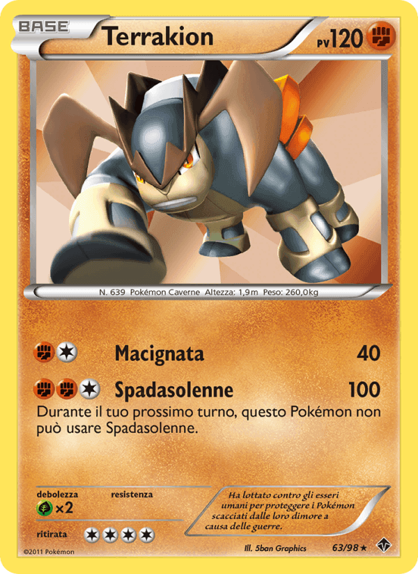 Terrakion, carte 63 de Nuove Forze