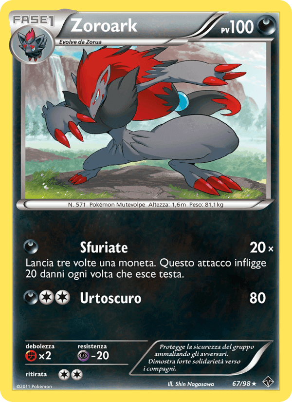 Zoroark, carta 67 de Nuove Forze