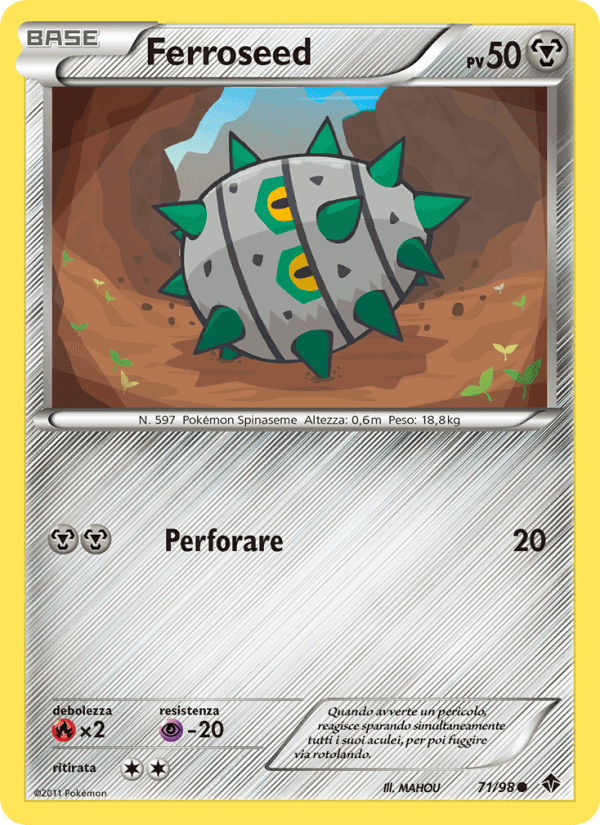 Ferroseed, card 71 from Nuove Forze