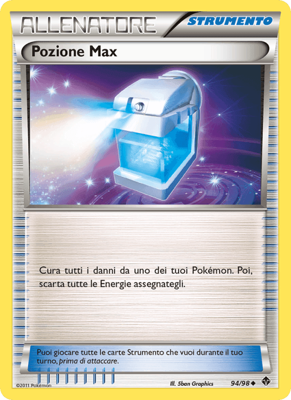 Pozione Max, carta 94 de Nuove Forze