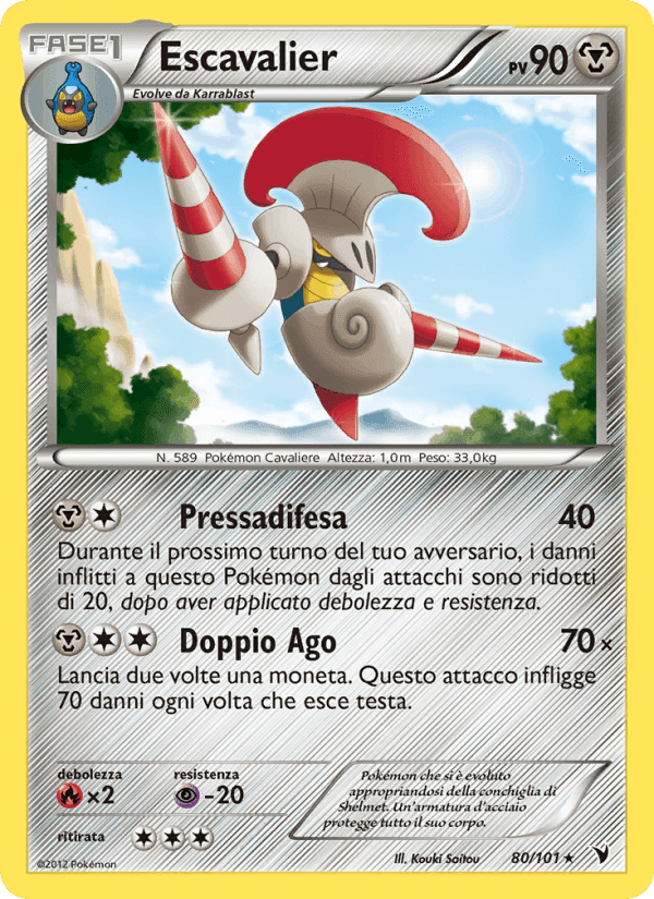 Escavalier, card 80 from Vittorie Regali