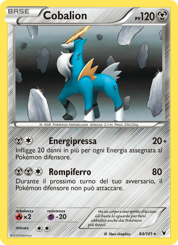 Cobalion, carta 84 de Vittorie Regali