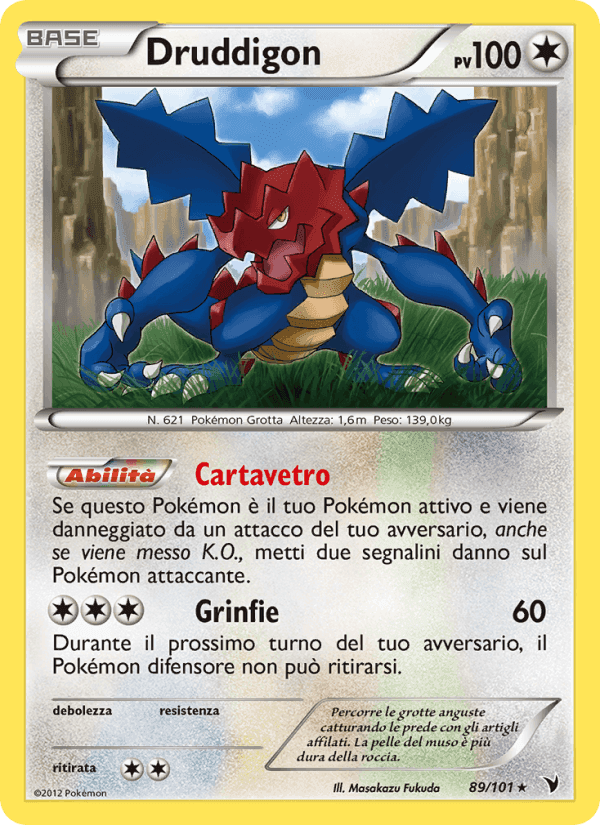 Druddigon, card 89 from Vittorie Regali