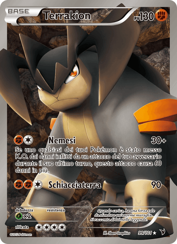 Terrakion, card 99 from Vittorie Regali
