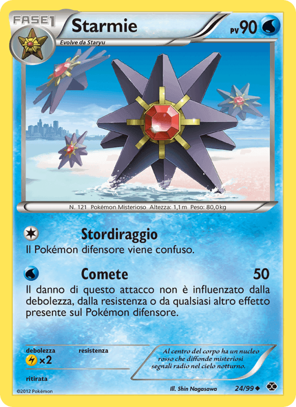 Starmie, card 24 from Destini Futuri