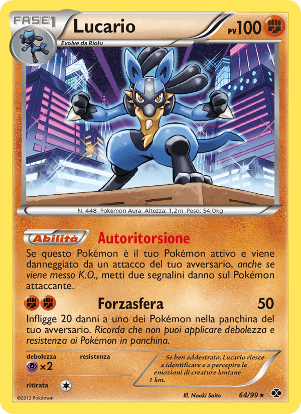 Lucario, carte 64 de Destini Futuri