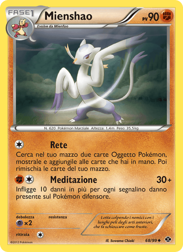 Mienshao, card 68 from Destini Futuri