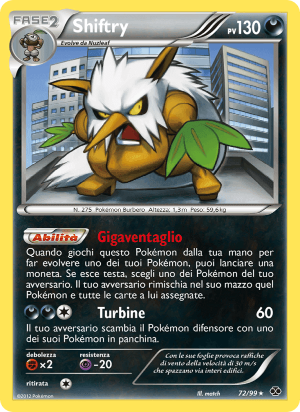 Shiftry, carta 72 di Destini Futuri