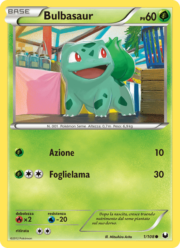 Bulbasaur, carte 1 de Esploratori delle Tenebre