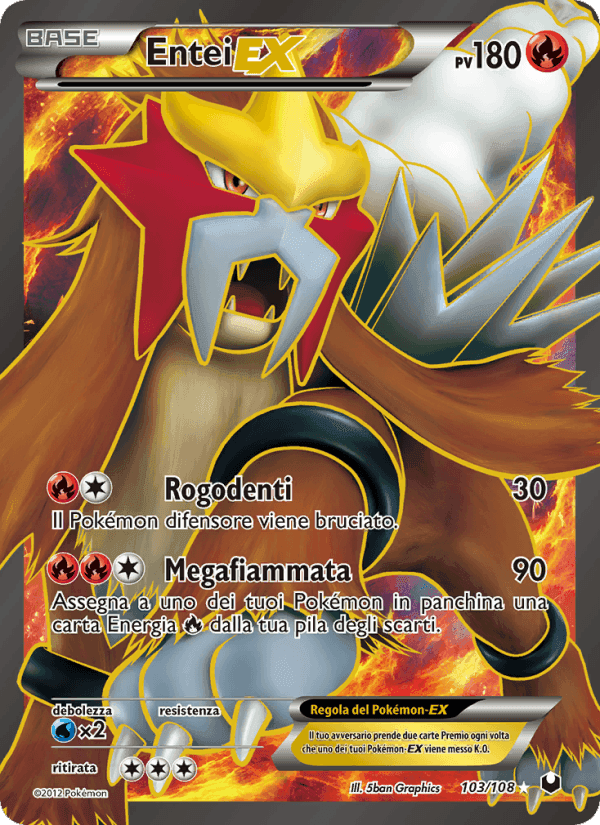 Entei-EX, card 103 from Esploratori delle Tenebre