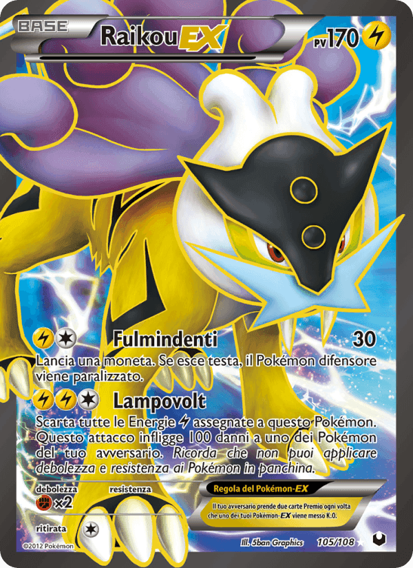 Raikou-EX, carta 105 di Esploratori delle Tenebre