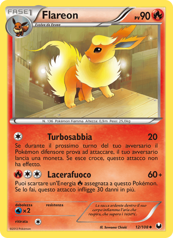 Flareon, carta 12 di Esploratori delle Tenebre