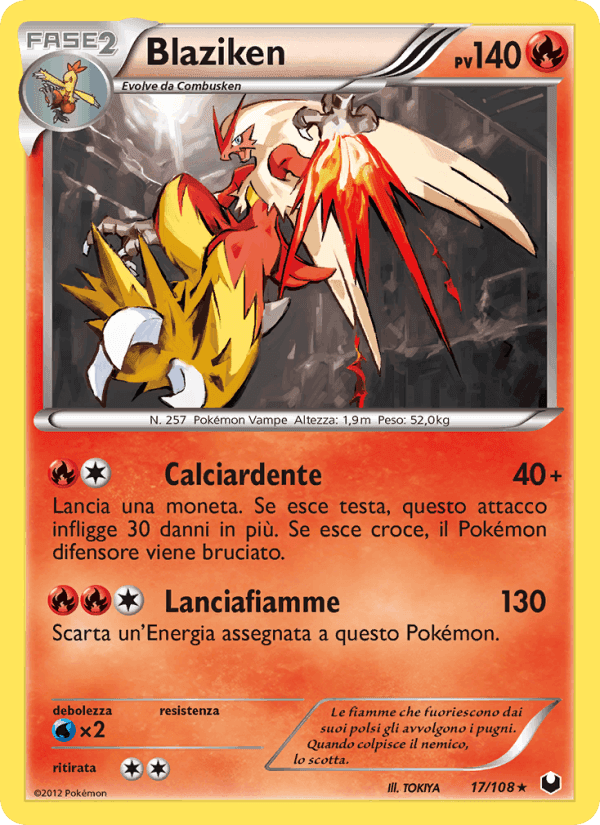 Blaziken, carta 17 di Esploratori delle Tenebre