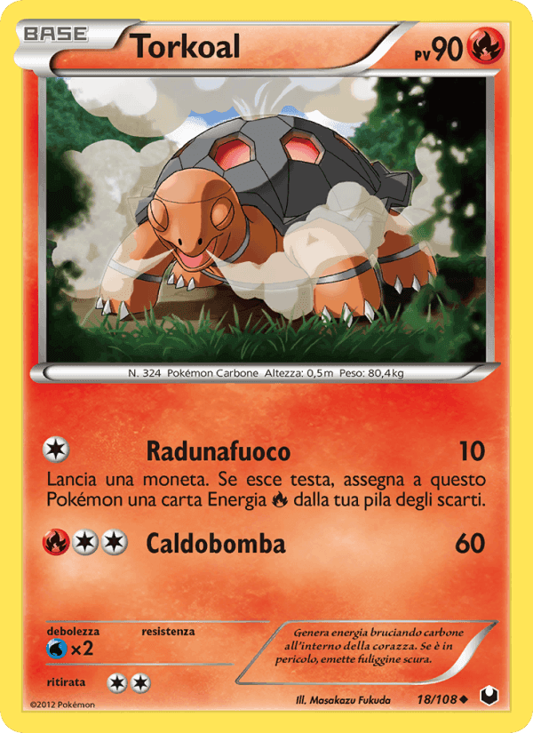 Torkoal, card 18 from Esploratori delle Tenebre
