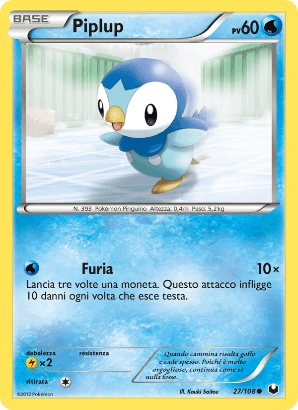 Piplup, carta 27 di Esploratori delle Tenebre