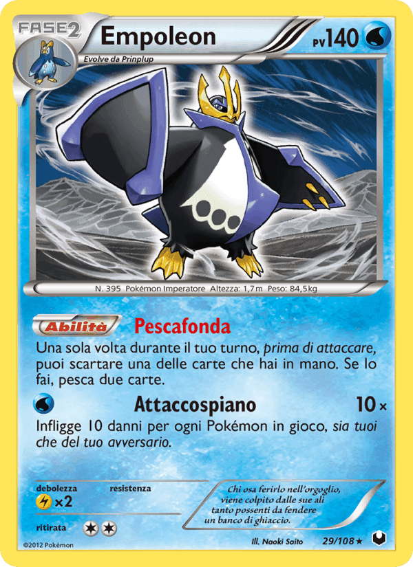 Empoleon, carta 29 di Esploratori delle Tenebre
