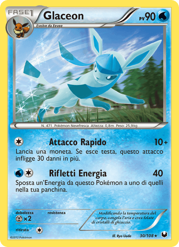 Glaceon, carta 30 di Esploratori delle Tenebre