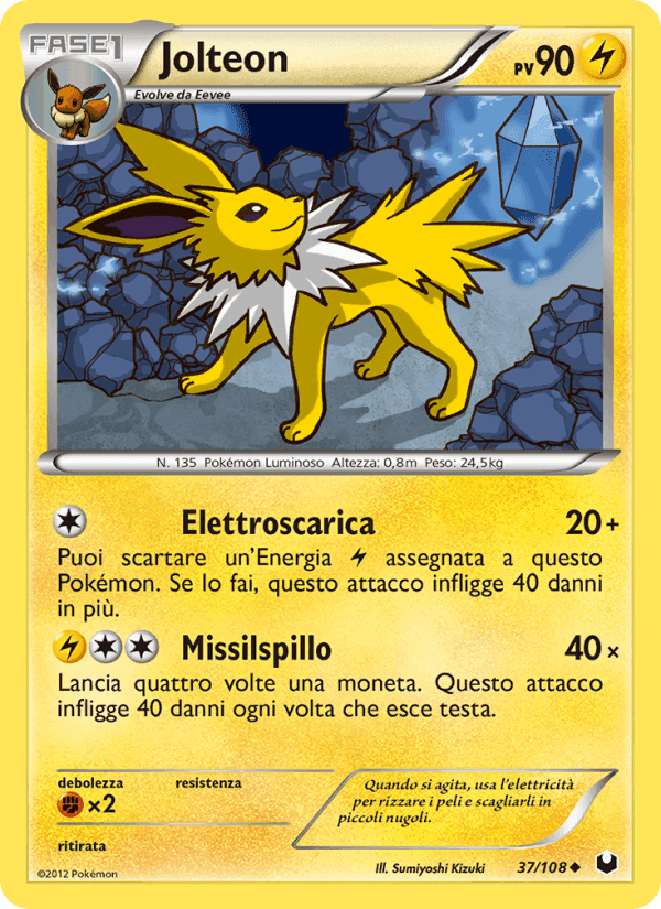 Jolteon, carta 37 di Esploratori delle Tenebre