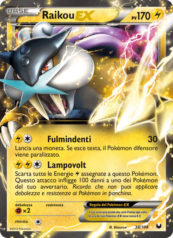 Raikou-EX, carta 38 di Esploratori delle Tenebre