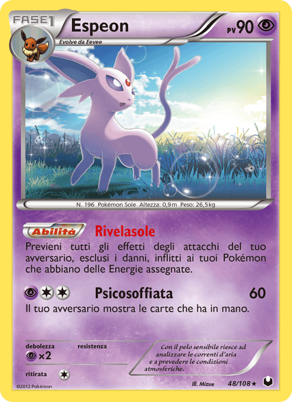 Espeon, carte 48 de Esploratori delle Tenebre