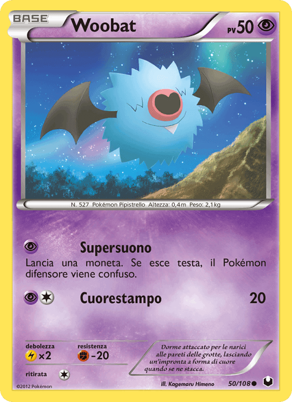 Woobat, carta 50 di Esploratori delle Tenebre